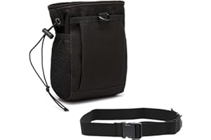 Rock Climbing Chalk Bag, goldhik Bouldering Chalk Bags with Quick-Clip Belt and 3 Pockets, Great Equipment for Rock Climbing, Gym Training, Gymnastics, Weightlifting