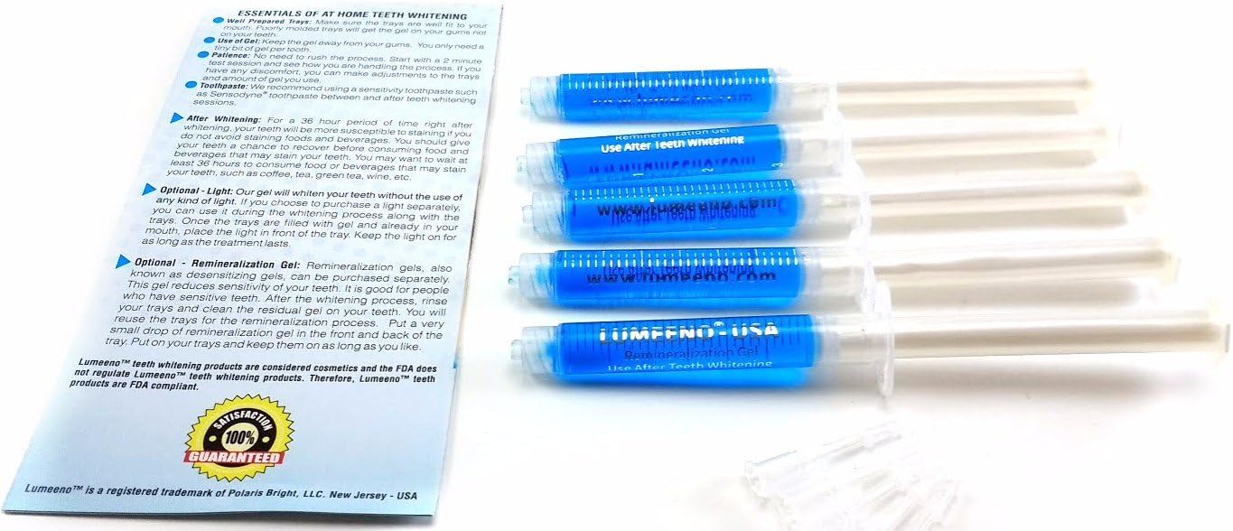 Remineralization Gel Kit - 5 Syringes of Remineralizing Gels Reduces Teeth Sensitivity After Teeth Whitening Treatment Desensitize After Tool Bleaching