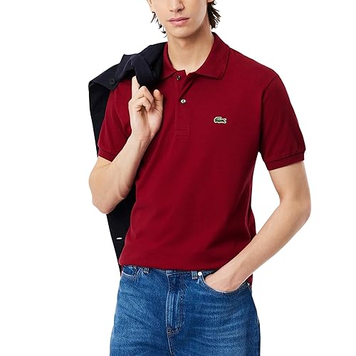 Lacoste Men's Classic Fit L.12.12 Original Piqué Polo Shirt, Bordeaux, Medium