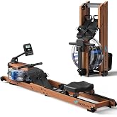 Merach R280 Water Rowing Machine, Foldable &amp; Space-Saving, 400lbs Capacity | Immersive Rowing Feel, Water Resistance Adjustment, Leak-Free and Sturdy, Premium Solid Wood Frame with 10-Min Easy Assembly