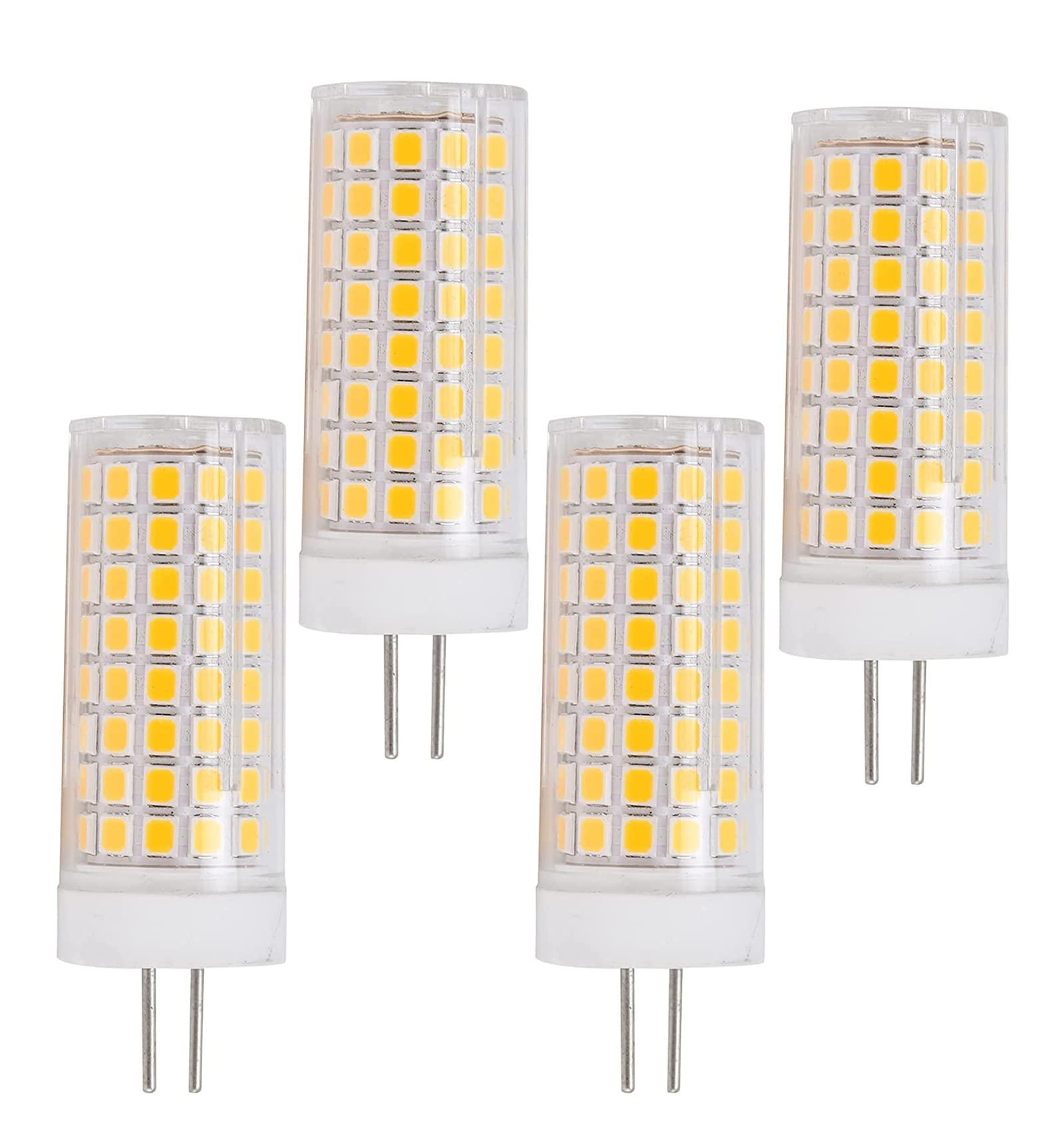 Photo 1 of Minsily 10W G8 LED Bulb Dimmable 85W Halogen Equivalent GY8.6 G8 Bi-pin Base LED Corn Light Bulb 850LM 102 LEDs 2835 SMD 110V Warm White 3000K T4 G8 Bulb Led for Under Counter Kitchen Lighting,4 Pack