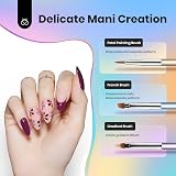 Beetles Gel Polish 6 Pcs Nail Art Brush Set Flat, Oval, French, Gradient & view 4