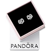 PANDORA Sparkling Infinity Heart Stud Earrings | Sterling Silver &amp; Cubic Zirconia, Jewelry for Women with Gift Box, Symbol of Everlasting Love