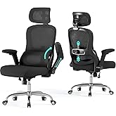 Veratric Ergonomic Office Chair: 400LBS Computer Desk Chair Comfy-Black Big and Tall Office Chair with Lumbar Support & Headrest-Gaming Chairs for Adults-Executive Office Rolling Chairs for Home Work