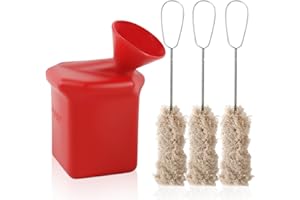 Calvana Ultra-Durable Angled Tire Lube Bucket Kit with 3 Lube Swabs for Coats Center Post Changers - 11.5" Length, 1.25 Quart Capacity