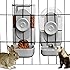Lemtrflo Hanging Automatic Rabbit Feeder for Cage,Dog Cat Food and Water Dispenser,Rabbit Water Bottle Guinea Pig Food Bowl S