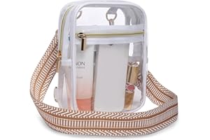 Bunnychill Clear Bag Stadium Approved, Women Clear Crossbody Purse Bag, Clear Stadium Bags for Sporting Events, Concerts