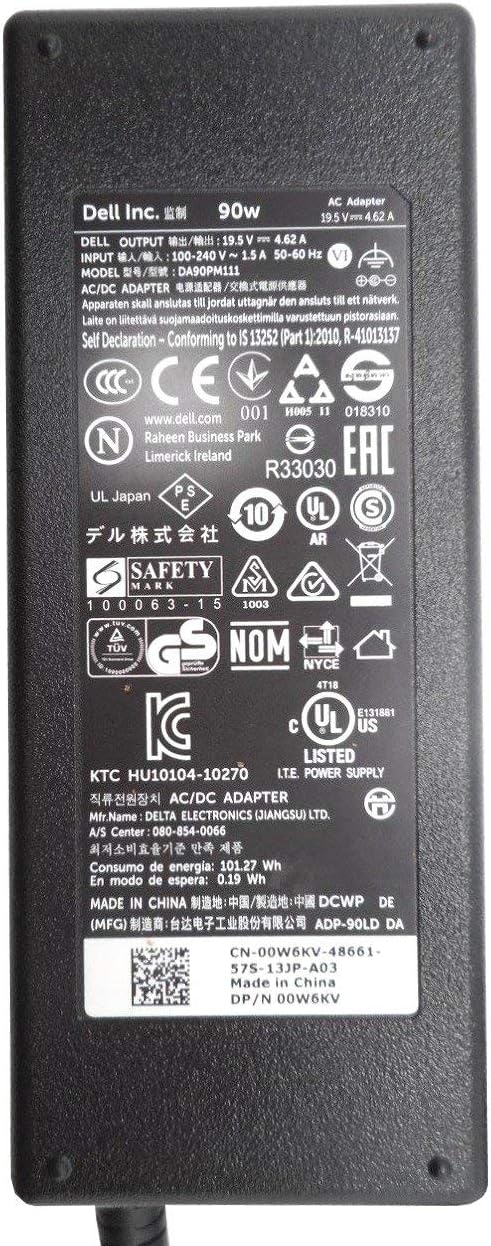 New Genuine Dell Laptop PA3E Adapter fits Part Number J62H3 0MK947 MK947 FA90PM111 LA90PM111 DA90PM111 450-18143 K8WXN 0W6KV Y4M8K Mains Power Supply Unit 90W 19.5v 4.62a Charger Pin 7.4mm x 5.0mm - Image 3