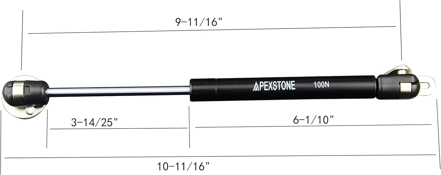 Apexstone 100N/22.5lb Gas Strut,Gas Spring,Lid Support,Lift Support,Lid Stay,Gas Props/Shocks,Set of 4: Home Improvement