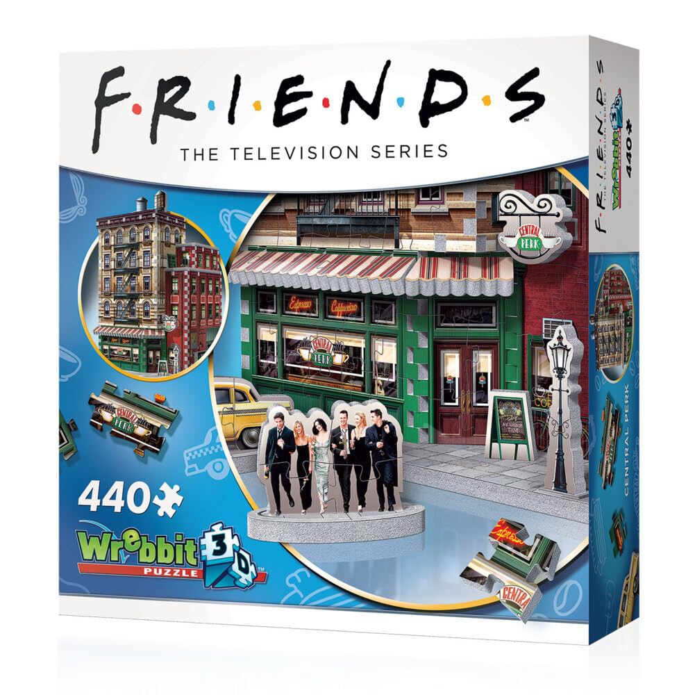Wrebbit, Friends: Central Perk Cafe (440-Piece), 3D Jigsaw Puzzle, Ages 14+, 1+ Players, 24 x 19 x 33cm