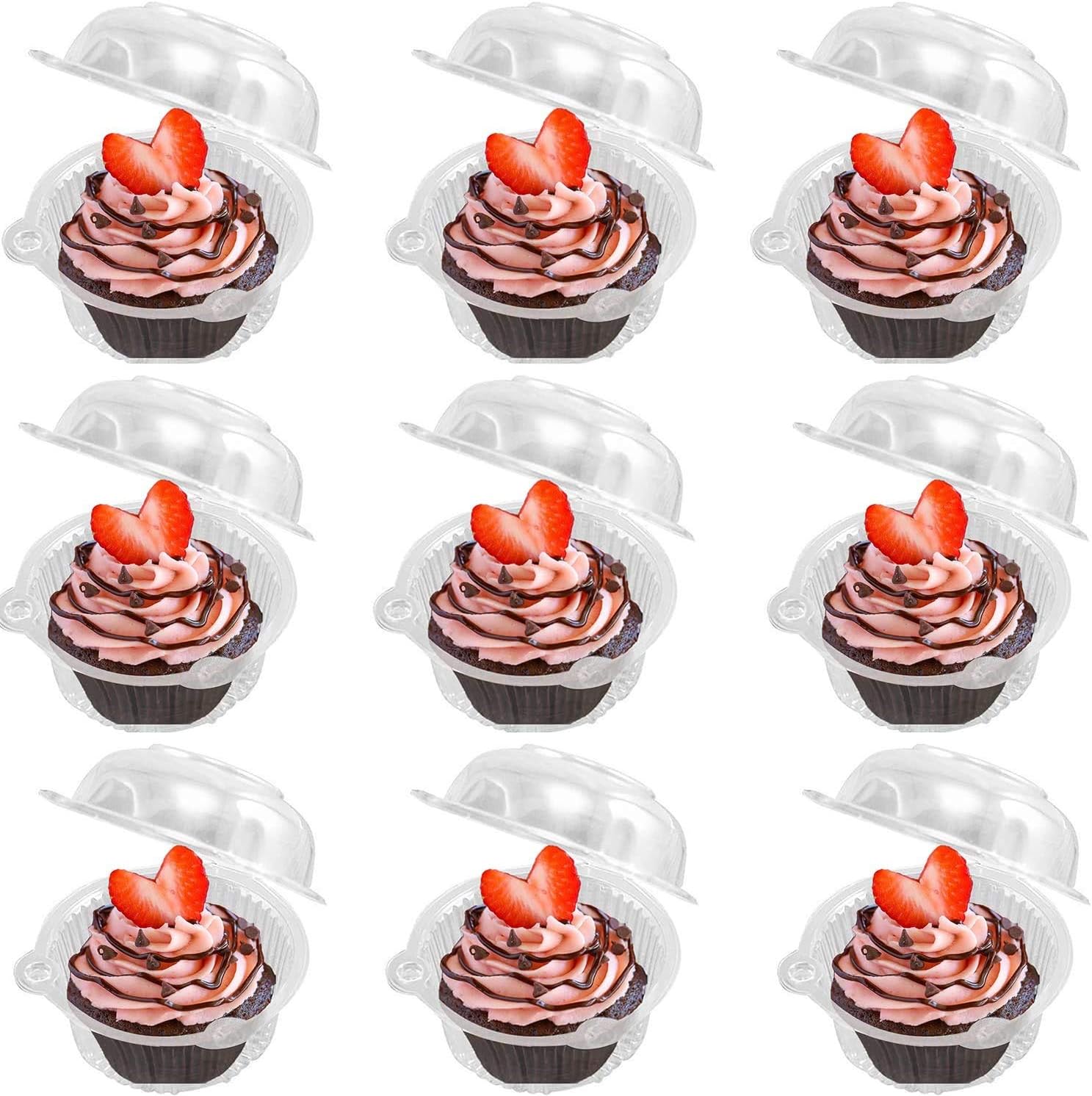 Individual Cupcake Container Clear Plastic Single Cupcake Carrier