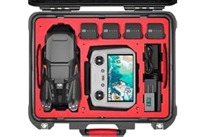 SYMIK P400-M3TL Triple Layer Waterproof Hard Carrying Case for DJI Mavic 3 Pro/Cine/Mavic 3/Classic/Fly More Combo, fits DJI RC/RC Pro/RC-N1 Remote, Batteries, Landing Pad, iPad, Accessories