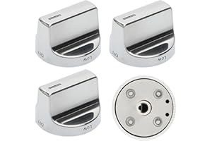 P POLERDEN W11122880 Range Knob Compatible with Whirlpool Gas Ranges WFG520S0, WFG745H0, WFG770H0, Replace W10862482，Whirlpool Gas Range Parts Cooktop Control Knobs 4 Pcs