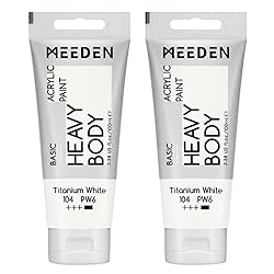 MEEDEN Titanium White Acrylic Paint: Pack of 2