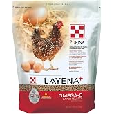 Purina Layena+ | Nutritionally Complete Layer Hen Feed | Omega 3 Formula - 10 Pound (10 lb) Bag