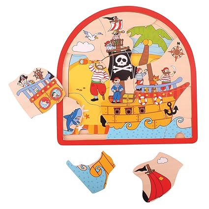 Bigjigs Toys Pirate Multi Layer/3 Layers Puzzle