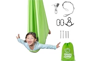 Friendly Cuddle Indoor Swing for Kids – Indoor Sensory Swing, or Outdoor, + 360° Swivel Calming Compression Therapy Swing Hammock for Kids & Adults with All Hardware – Sensory-Motor Toys & Gifts