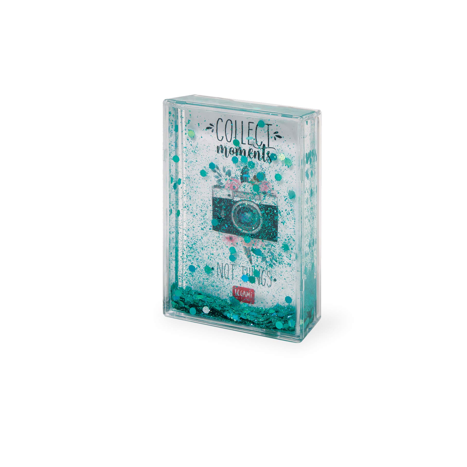 Legami Photo Frame PC and Liquid, Blue Glitter Variant, 6,2x9,4 cm