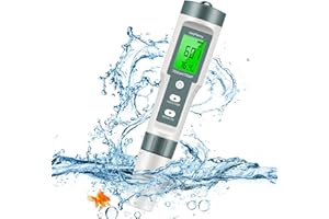 JULYPANNY TDS/pH/Temperature 3-in-1 pH Meter for Water, 0-14 pH Measurement Range Digital pH Meter, 0.01 High Precision Water Quality Digital pH Tester with ATC, pH TDS Water Test Meter for Drinking Water