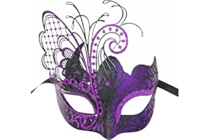 Ubauta Various Butterfly Rhinestone Metal Venetian Women Mask for Masquerade/Mardi Gras Party/Sexy Costume Ball/Wedding