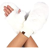 C.C Women Thick Faux Fur - Sherpa Fleece Lined Warm Winter Mittens