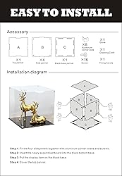 Kcgani 12 Inch Clear Acrylic Case for Display, Cube
