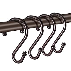 BellRhein Shower Curtain Hooks, Metal Shower Hooks