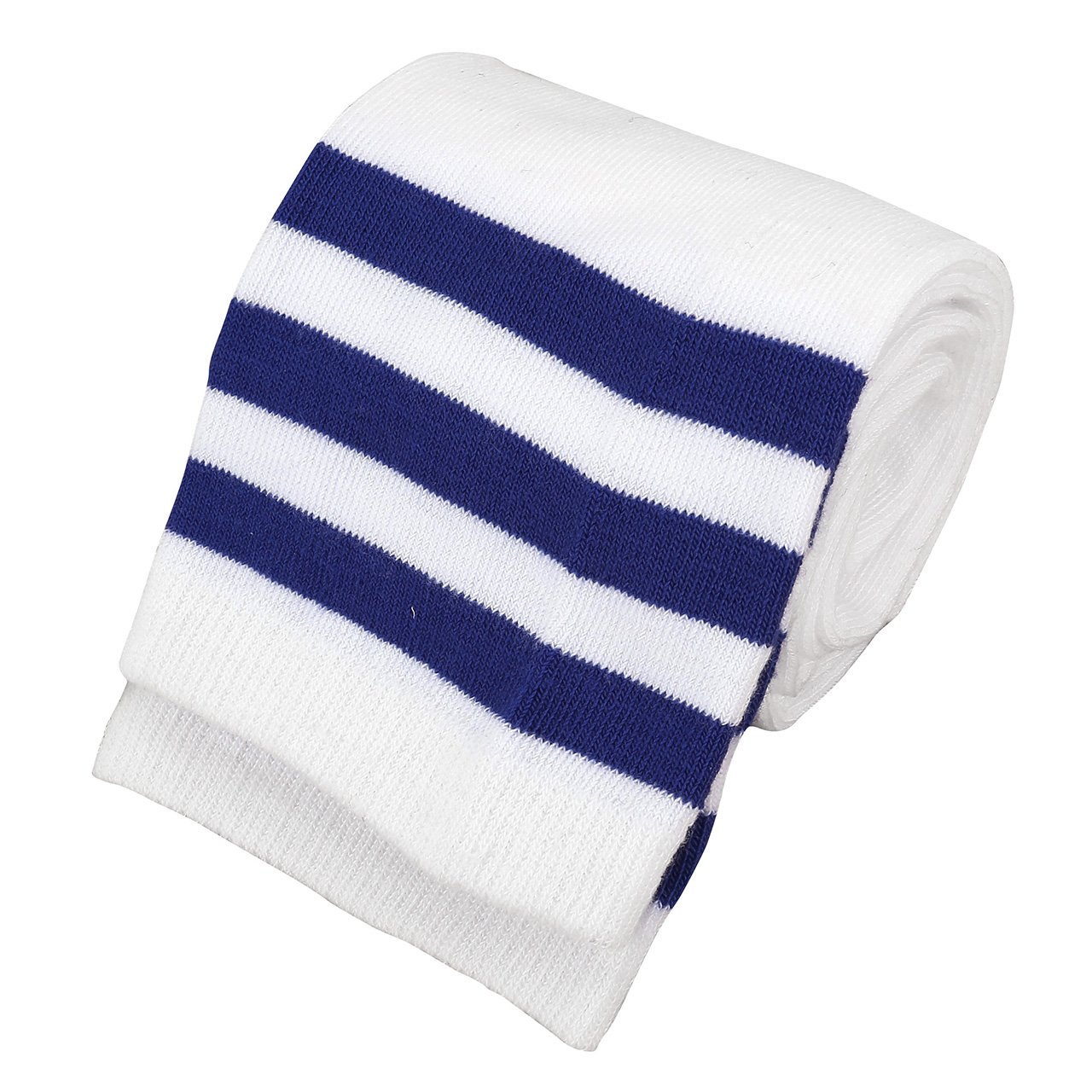 Ayliss Teen Girls Stripe Tube Dresses Over the Knee Thigh High Stockings Cosplay Socks,White W Blue