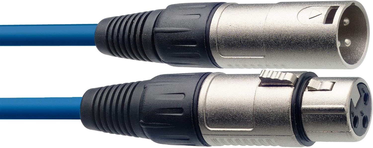 Stagg SMC3 CBL 3 m XLR to XLR Microphone Cable - Blue, 3m - Image 3