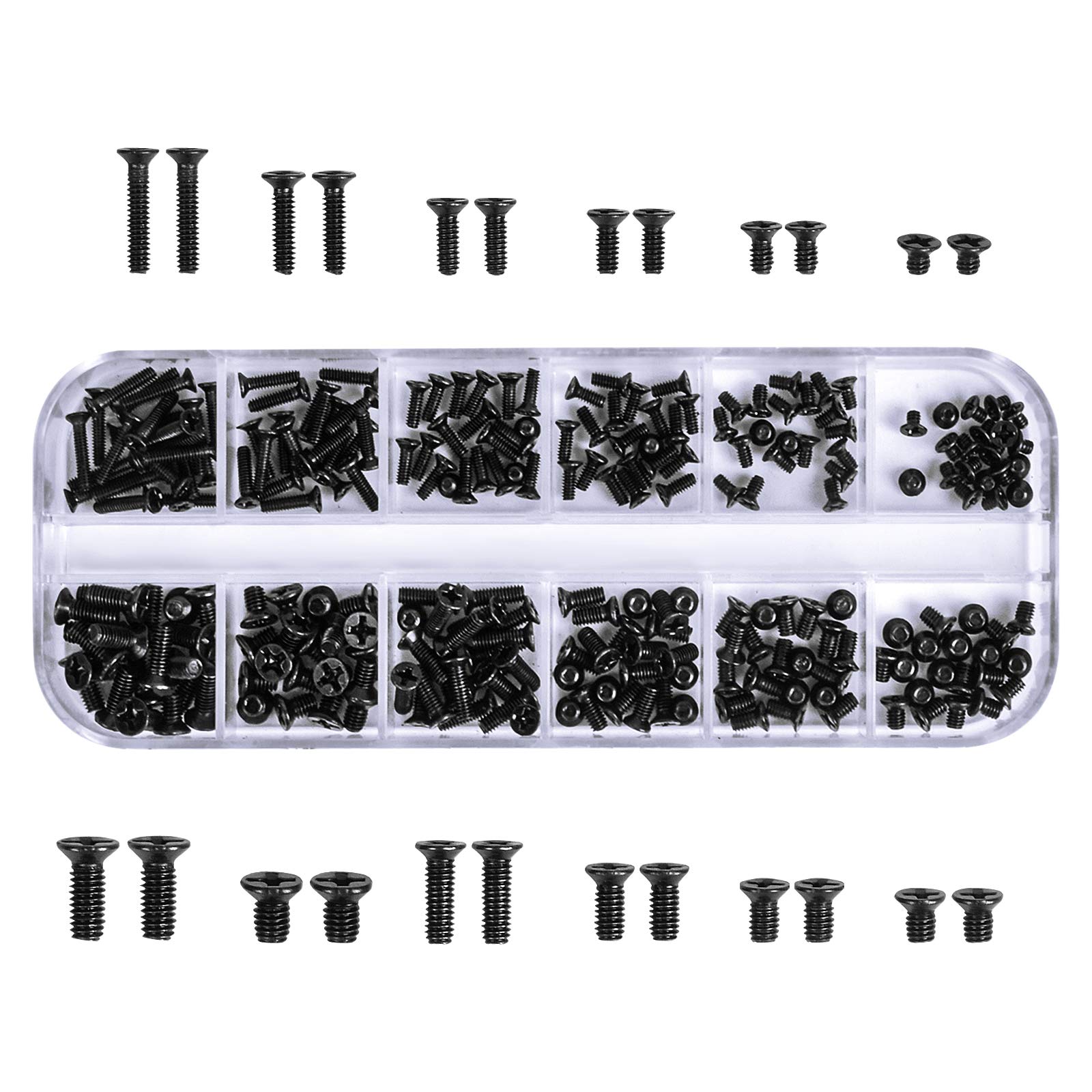 Chstarina 240Pcs M2 M2.5 M3 Laptop Screws Assortment Kit Notebook Computer Repair Accessory For IBM HP Dell Samsung Sony Toshiba Gateway Acer Lenovo Etc.