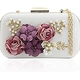 JO&FO Women Clutches Purses Bags Flower Envelope Beaded Prom Wedding Evening Handbag …