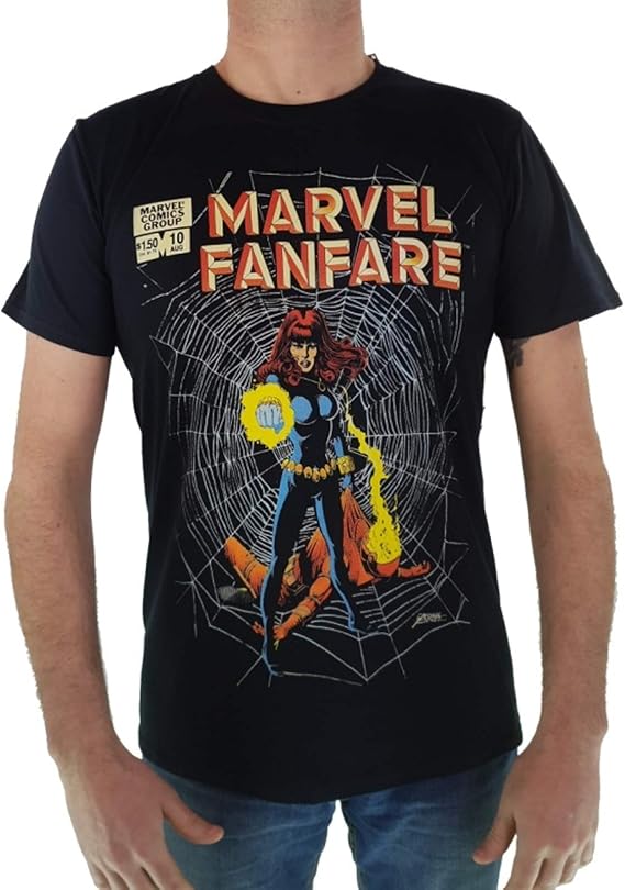 Marvel Comics Mens Black T Shirt Marvel Fanfare Official Amazon.co.uk