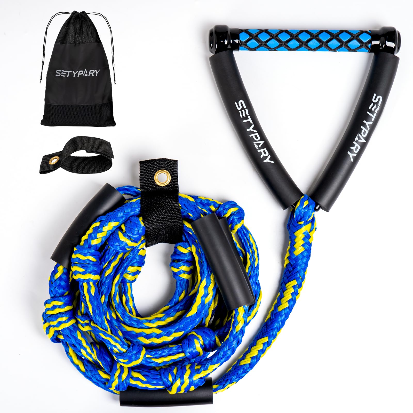 Sweastart Ropes SETYPARY Wakesurf Rope and Handle, 25ft Floating Wake Surf Ropes, Surf ...
