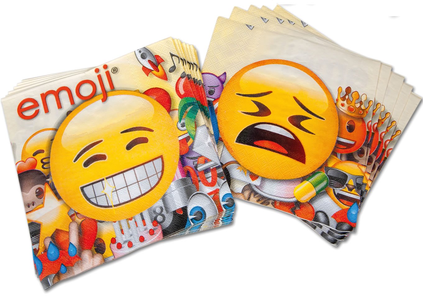 Happy People 15962 Emoji 33 x 33 cm Lunch Napkins, Pack of 20