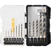DEWALT 12 Pc Black and Gold Drill Bit Set, Premium Finish Impact Driver Bit Set for Metal, Plastic and Wood (DWAH1182)