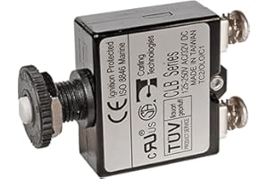 Blue Sea Systems Push Button Reset-Only CLB Circuit Breakers with Screw Terminals