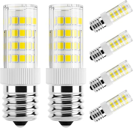 Dicuno E17 Led Bulb Appliance Bulbs Microwave Oven Stovetop Light 4w 400lm Daylight White 6000k Non Dimmable 40w Equivalent Replacement Incandescent Bulb 6 Pack Amazon Com