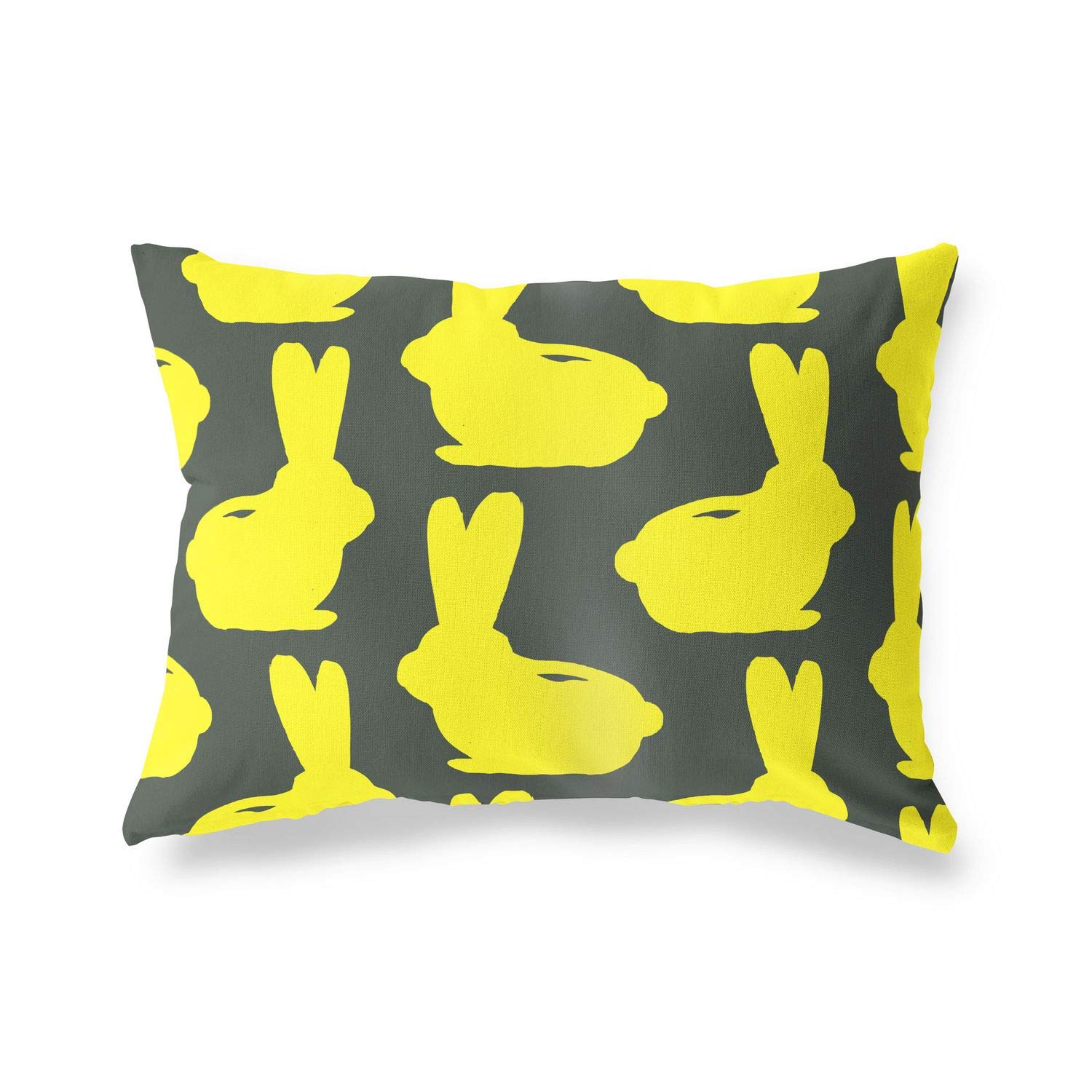 Bonamaison Decorative Cushion Cover Neon Yellow & Fume, Throw Pillow Covers, Home Decorative Pillowcases for Livingroom, Sofa, Bedroom, Size: 35x50 Cm - Designed and Manufactured in Turkey