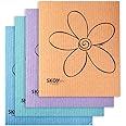 Skoy Cloth, 4-Pack Eco-Friendly and Reusable Swedish Dishcloth, for Kitchen and Household Use, Environmentally-Friendly, Dish