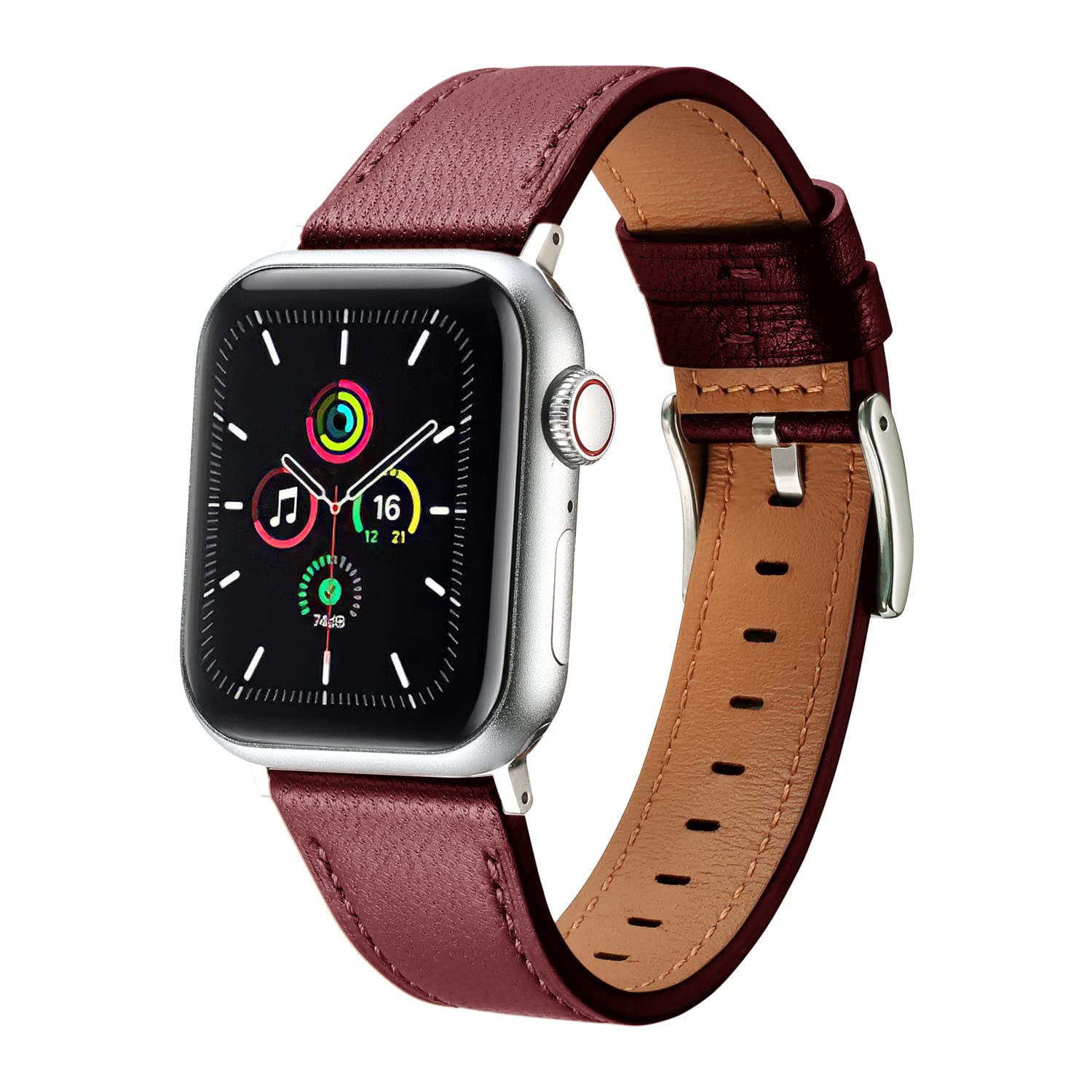 MUENShop Sheep Leather Strap Compatible with Apple Watch Straps 49mm 45mm 44mm 42mm,Men Women Replacement Band for Apple Watch Series 11 10 9 8 7 6 5 4 3 2 1 & iWatch SE,Ultra