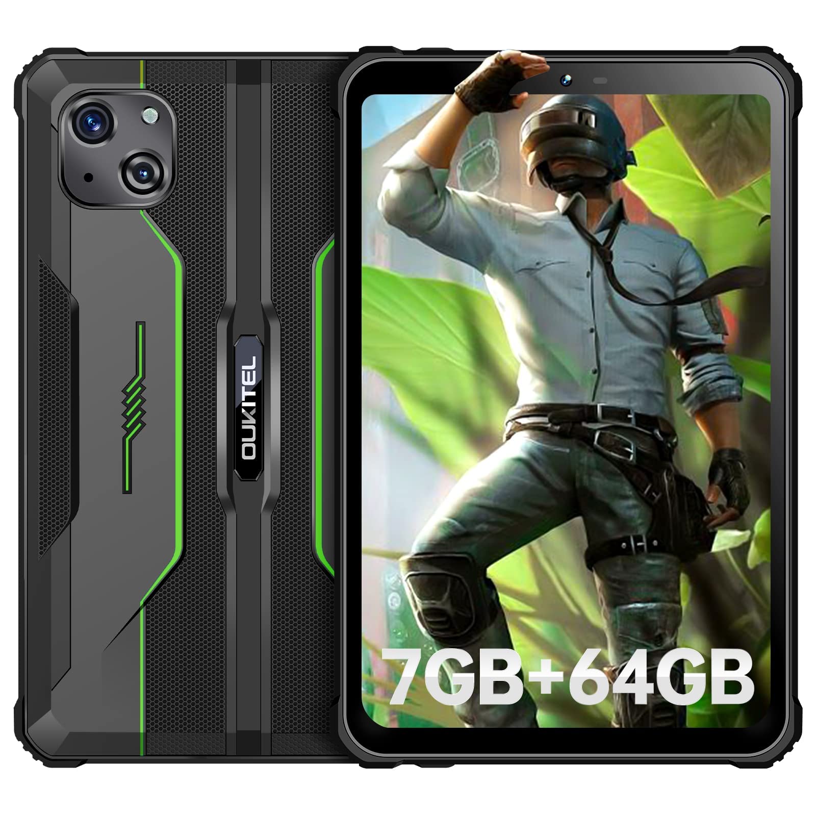 OUKITEL RT3 Rugged Android 12 Tablet, 8 Inch Waterproof, Octa Core 7GB+64GB 1TB Expandable, 5150mAh Battery, 16+8MP Camera, IP68/IP69K, 4G/5G WiFi/BT5.3/GPS