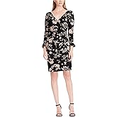American Living Womens Fallon Wrap Dress, Black, 10