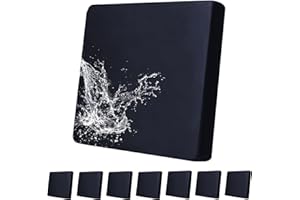 GALYEJIA 8Pcs Outdoor Cushion Covers Patio Cushion Covers Cushion Covers for Outdoor Furniture Stretch Patio Cushion Covers Replacement Waterproof (Cover Only) (Navy)