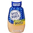 Spice World Squeezable Minced Garlic in Extra Virgin Olive Oil– 9.5 oz Garlic Container – Ready-to-Use Seasonings for Cooking, Simply Squeeze the Convenient Package to Easily Add Flavor