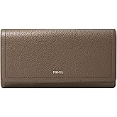 Fossil Women's Logan Leather RFID-Blocking Flap Clutch Wallet for Women