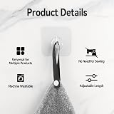 AILUYA 30-Pack Towel Hanger Set with Metal Clips, Black/White/Grey view 4