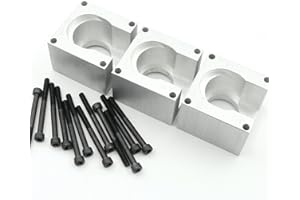 RATTMMOTOR CNCTOPBAOS 3Pcs Nema23 Stepper Motor Mounting Bracket,Motor Aluminum Mount Base Support Plate Holder,with 12pcs Screws for Stepper Servo Motor Seat,CNC Router,Engraving Machine