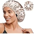 YANIBEST Double Layer Satin Bonnet Silk Bonnet Adjustable Hair Bonnet for Sleeping Hair Bonnets for Women Curly Natural Hair