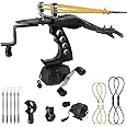 ZHUOCE Fishing Slingshot for Adults Powerful Catapult Sling Shot with Fishing Reel Hunting Slingshots with 4 Rubber Bands, 5 Fishing Darts