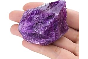 XIANNVXI Amethyst 1.8-2.2" Large Raw Crystals and Healing Stones Natural Rough Crystal Rocks for Decor Gifts Tumbling Cabbing Polishing Fountain Rocks 1PCS